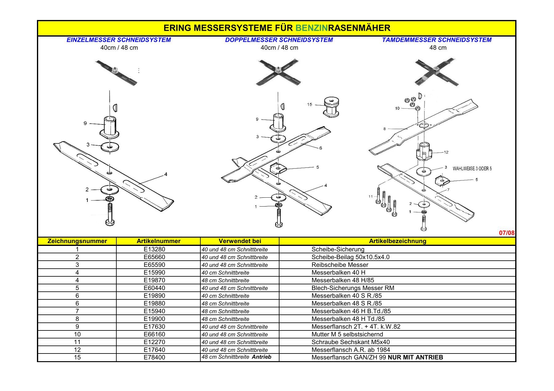  Ering Messerbalken 48 S R/85 78B2