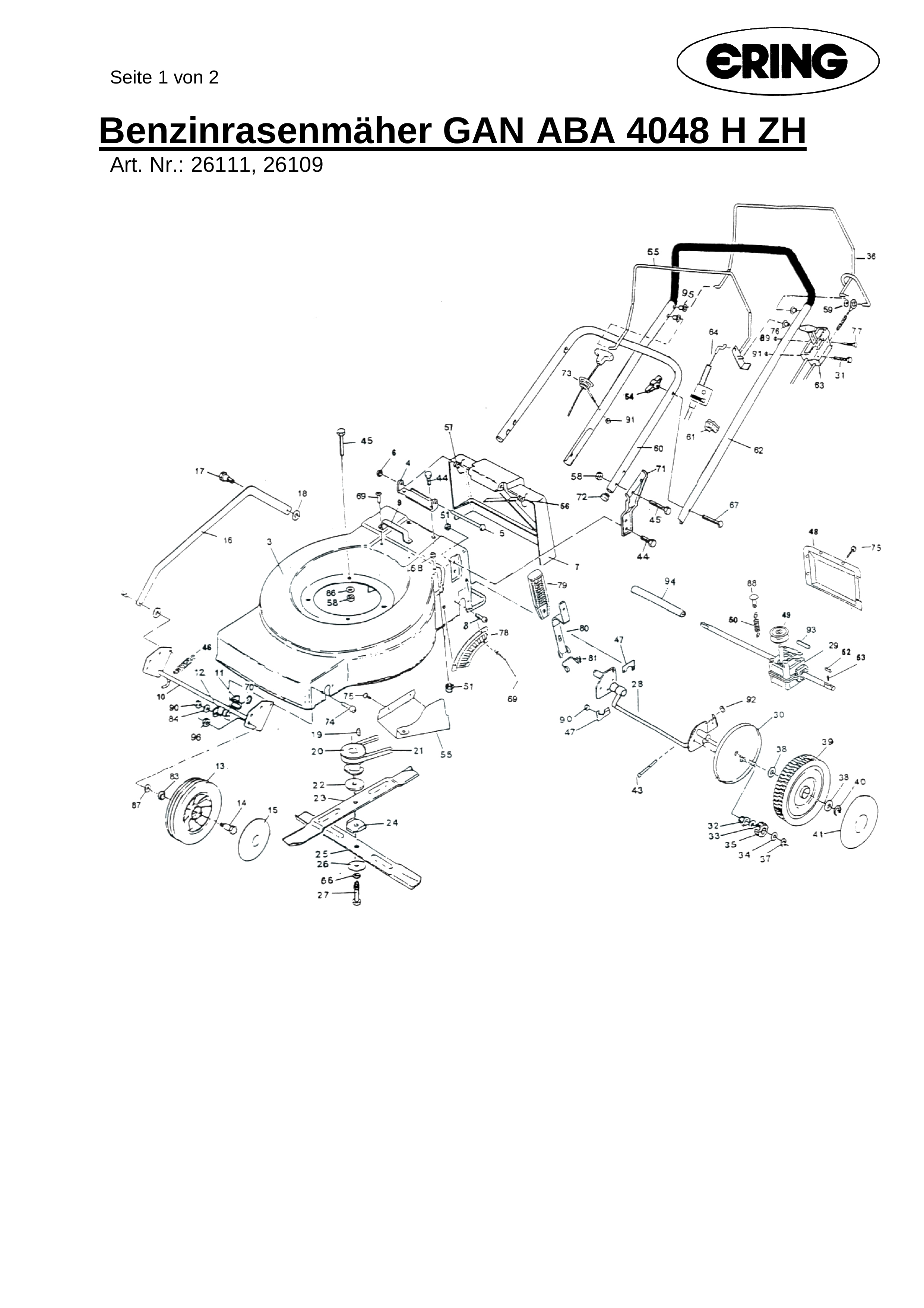 Kupplungszug m. Feder komplett